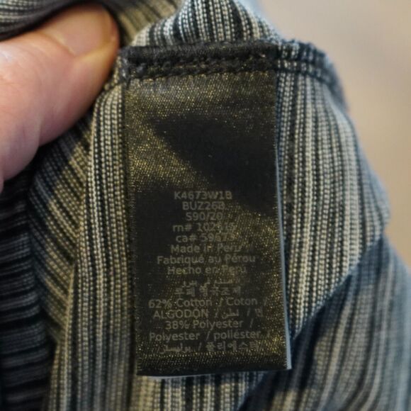 John Varvatos Star USA Henley T-Shirt Adult Large Static Heather Black Gray - Picture 4 of 6